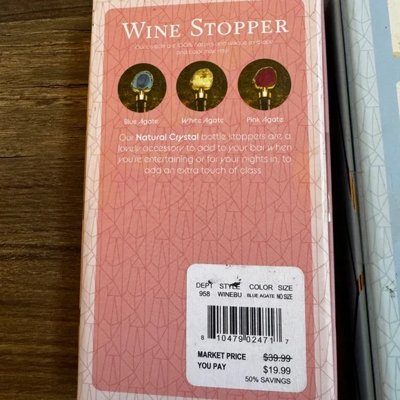 Crystal bottle stopper and wine opener - Picture 3 of 5